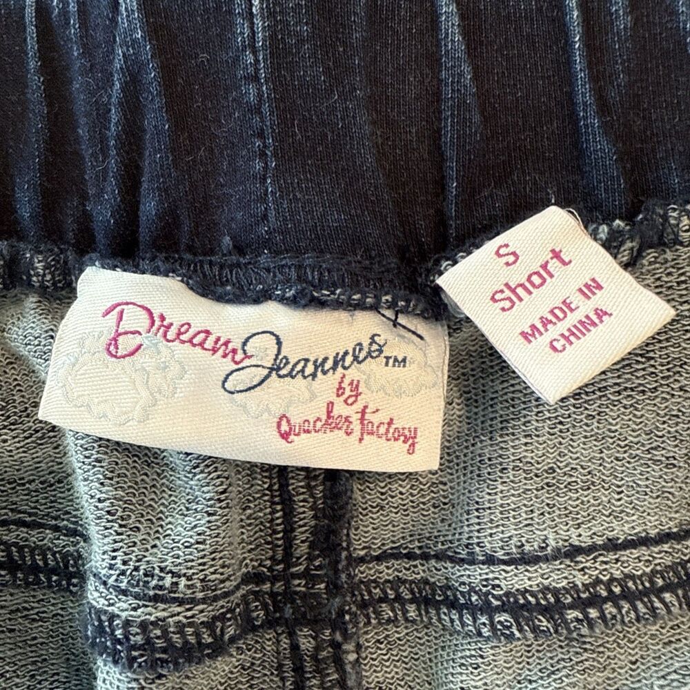 Quacker Factory DreamJeannes Pull On Wide Leg Culotte Pants SZ S Short Dk Indigo - Picture 6 of 10